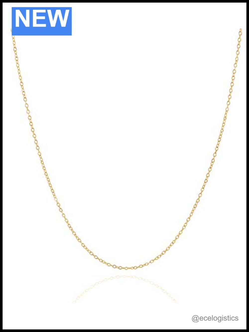 14K Yellow Gold Filled Cable Chain Necklace 16"